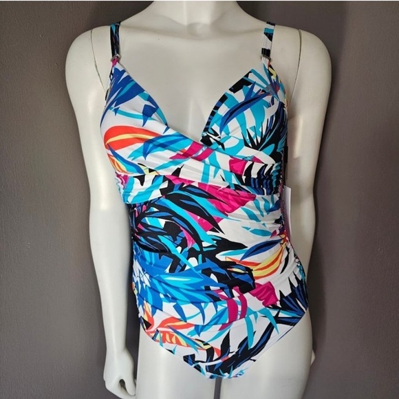 NWT Calvin Klein Twist Front Tummy Control One Piece Size 6 - Picture 5 of 6